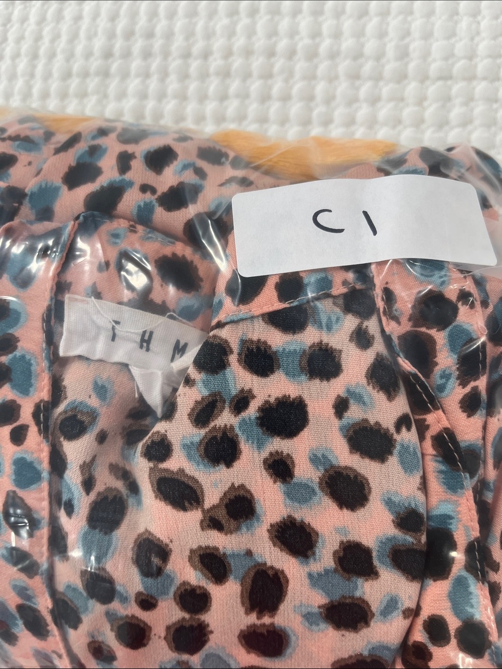 THML Pink Leopard Print Tiered Midi Dress Tassel Tie Boho Resort L cottagecore - Picture 10 of 10